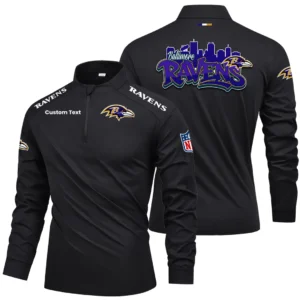 Baltimore Ravens Quarter Zip Long Sleeve 2026 Limited Graffiti Style For Fans Personalize Name