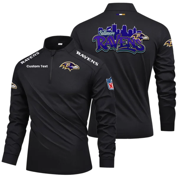Baltimore Ravens Quarter Zip Long Sleeve 2026 Limited Graffiti Style For Fans Personalize Name