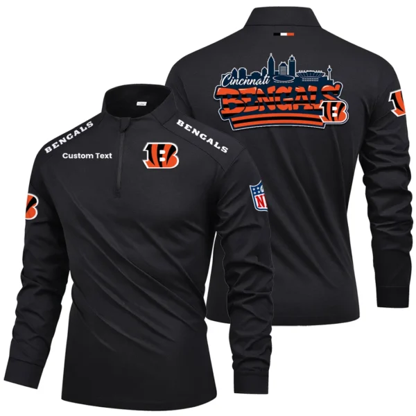 Cincinnati Bengals Quarter Zip Long Sleeve 2026 Limited Graffiti Style For Fans Personalize Name