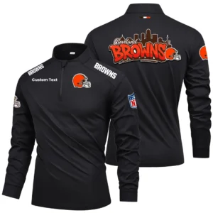 Cleveland Browns Quarter Zip Long Sleeve 2026 Limited Graffiti Style For Fans Personalize Name