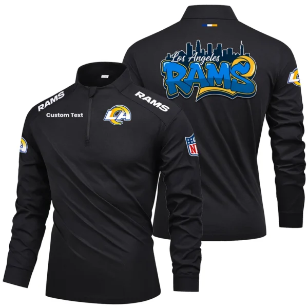 Los Angeles Rams Quarter Zip Long Sleeve 2026 Limited Graffiti Style For Fans Personalize Name