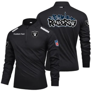 Las Vegas Raiders Quarter Zip Long Sleeve 2026 Limited Graffiti Style For Fans Personalize Name