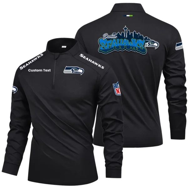 Seattle Seahawks Quarter Zip Long Sleeve 2026 Limited Graffiti Style For Fans Personalize Name