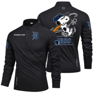 Detroit Tigers Quarter Zip Long Sleeve Shirt New 2026 Limited Personalize Name