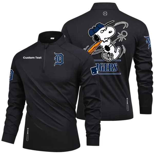 Detroit Tigers Quarter Zip Long Sleeve Shirt New 2026 Limited Personalize Name