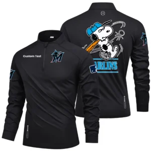 Miami Marlins Quarter Zip Long Sleeve Shirt New 2026 Limited Personalize Name