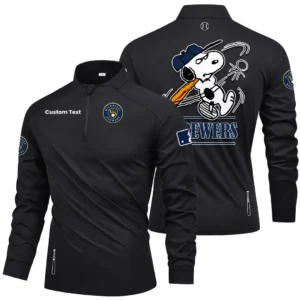 Milwaukee Brewers Quarter Zip Long Sleeve Shirt New 2026 Limited Personalize Name