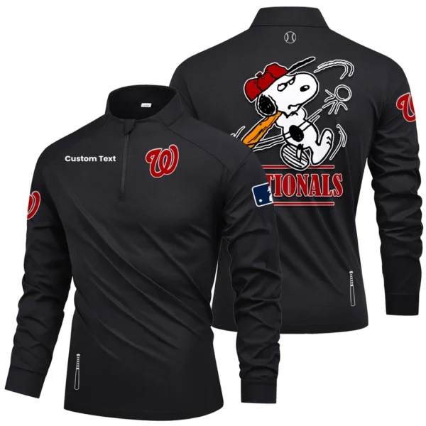Washington Nationals Quarter Zip Long Sleeve Shirt New 2026 Limited Personalize Name
