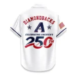 Arizona Diamondbacks Hawaiian Shirt 2026 Limited Edition America’s 250th Anniversary USA Flag Premium Crinkle Textured