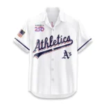 Athletics Hawaiian Shirt 2026 Limited Edition America’s 250th Anniversary USA Flag Premium Crinkle Textured