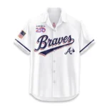 Atlanta Braves Hawaiian Shirt 2026 Limited Edition America’s 250th Anniversary USA Flag Premium Crinkle Textured