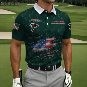 Atlanta Falcons Polo Shirt America’s 250th Anniversary 2026 Limited Personalize Name