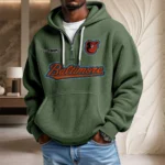 Baltimore Orioles Waffle Knit Hoodie Quarter Zip New 2026 Personalize Name
