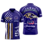 Baltimore Ravens Polo Shirt x America’s 250th Anniversary 2026 Limited Customize Name