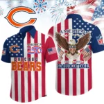 Chicago Bears Hawaiian Shirt 2026 Premium Crinkle Textured x Liberty Eagle Patriotic Limited Edition