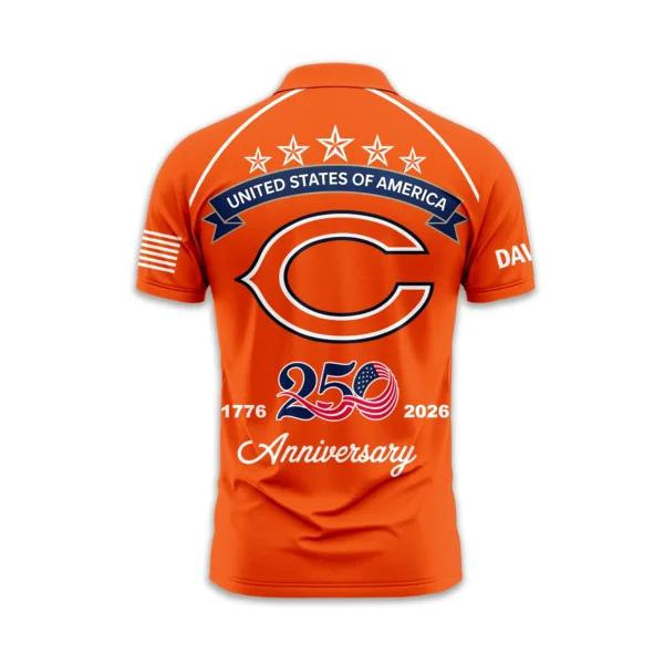 Chicago Bears Polo Shirt x America’s 250th Anniversary 2026 Limited Customize Name