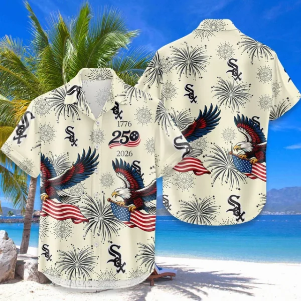 Chicago White Sox Hawaiian Shirt 2026 Limited Premium Crinkle Textured x 250th Birthday Freedom Anniversary