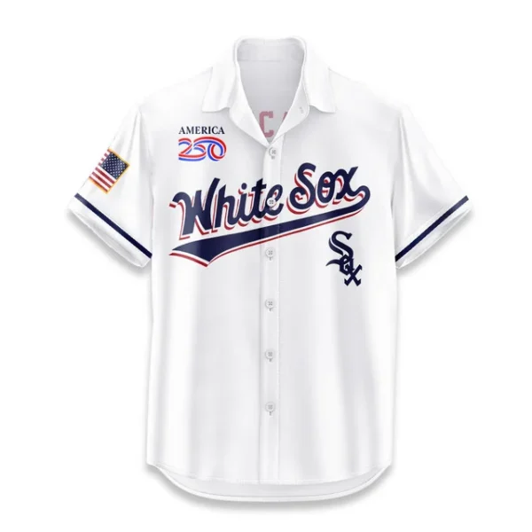 Chicago White Sox Hawaiian Shirt 2026 Limited Edition America’s 250th Anniversary USA Flag Premium Crinkle Textured