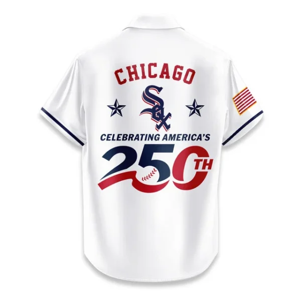 Chicago White Sox Hawaiian Shirt 2026 Limited Edition America’s 250th Anniversary USA Flag Premium Crinkle Textured