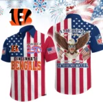 Cincinnati Bengals Hawaiian Shirt 2026 Premium Crinkle Textured x Liberty Eagle Patriotic Limited Edition