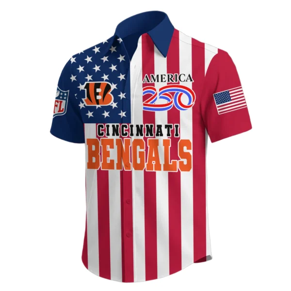 Cincinnati Bengals Hawaiian Shirt 2026 Premium Crinkle Textured x Liberty Eagle Patriotic Limited Edition