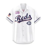 Cincinnati Reds Hawaiian Shirt 2026 Limited Edition America’s 250th Anniversary USA Flag Premium Crinkle Textured