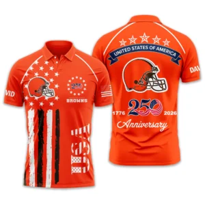 Cleveland Browns Polo Shirt x America’s 250th Anniversary 2026 Limited Customize Name