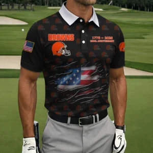 Cleveland Browns Polo Shirt America’s 250th Anniversary 2026 Limited Personalize Name