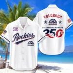 Colorado Rockies Hawaiian Shirt 2026 Limited Edition America’s 250th Anniversary USA Flag Premium Crinkle Textured