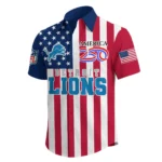 Detroit Lions Hawaiian Shirt 2026 Premium Crinkle Textured x Liberty Eagle Patriotic Limited Edition