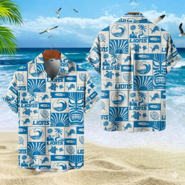Detroit Lions Hawaiian Shirt Premium Crinkle Textured, Unisex New 2026 Limited