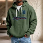 Detroit Tigers Waffle Knit Hoodie Quarter Zip New 2026 Personalize Name