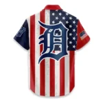 Detroit Tigers Hawaiian Shirt 250 Years of Freedom Anniversary 1776-2026 USA Flag Premium Crinkle Textured