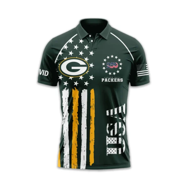 Green Bay Packers Polo Shirt x America’s 250th Anniversary 2026 Limited Customize Name