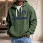 Houston Astros Waffle Knit Hoodie Quarter Zip New 2026 Personalize Name