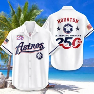 Houston Astros Hawaiian Shirt 2026 Limited Edition America’s 250th Anniversary USA Flag Premium Crinkle Textured