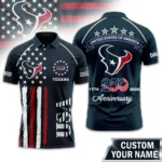 Houston Texans Polo Shirt x America’s 250th Anniversary 2026 Limited Customize Name
