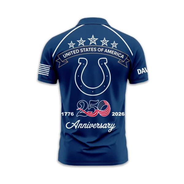 Indianapolis Colts Polo Shirt x America’s 250th Anniversary 2026 Limited Customize Name