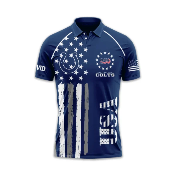 Indianapolis Colts Polo Shirt x America’s 250th Anniversary 2026 Limited Customize Name