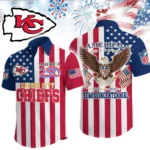 Kansas City Chiefs Hawaiian Shirt 2026 Premium Crinkle Textured x Liberty Eagle Patriotic Limited Edition