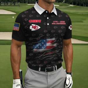 Kansas City Chiefs Polo Shirt America’s 250th Anniversary 2026 Limited Personalize Name