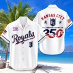 Kansas City Royals Hawaiian Shirt 2026 Limited Edition America’s 250th Anniversary USA Flag Premium Crinkle Textured