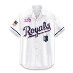 Kansas City Royals Hawaiian Shirt 2026 Limited Edition America’s 250th Anniversary USA Flag Premium Crinkle Textured