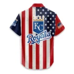 Kansas City Royals Hawaiian Shirt 250 Years of Freedom Anniversary 1776-2026 USA Flag Premium Crinkle Textured