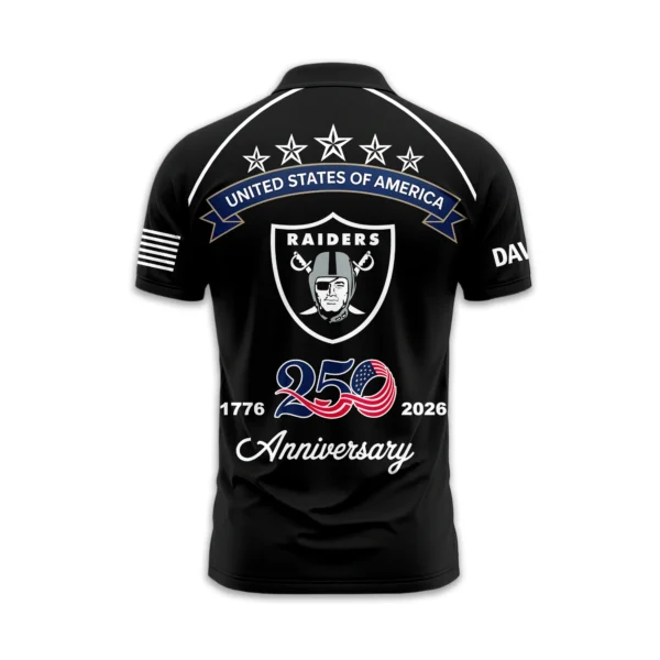 Las Vegas Raiders Polo Shirt x America’s 250th Anniversary 2026 Limited Customize Name