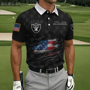 Las Vegas Raiders Polo Shirt America’s 250th Anniversary 2026 Limited Personalize Name