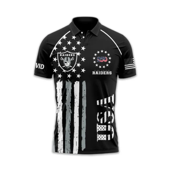 Las Vegas Raiders Polo Shirt x America’s 250th Anniversary 2026 Limited Customize Name