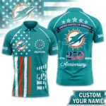 Miami Dolphins Polo Shirt x America’s 250th Anniversary 2026 Limited Customize Name