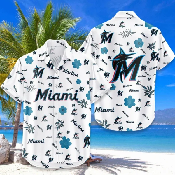 Miami Marlins Hawaiian Shirt 2026 Premium Crinkle Textured, Tropical Beach Limited Edition