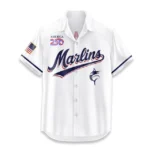 Miami Marlins Hawaiian Shirt 2026 Limited Edition America’s 250th Anniversary USA Flag Premium Crinkle Textured